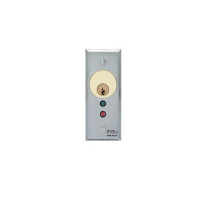 Alarm Controls MCK-3-3 Mortise Cylinder Key Switch, 1.75' DPDT Momentary