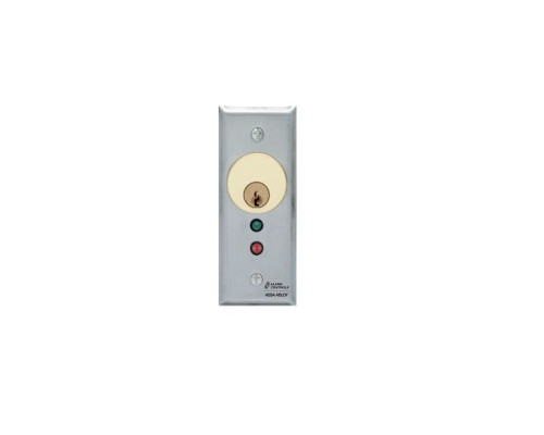 Alarm Controls MCK-3-3 Mortise Cylinder Key Switch, 1.75' DPDT Momentary