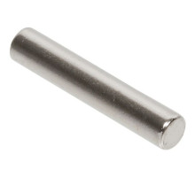 Nascom MN18100 D3/16' x L1' NdFeB Grade N35 Nickel Plated Magnet, Magnetized through Length, Silver