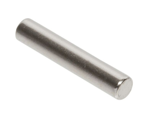 Nascom MN18100 D3/16' x L1' NdFeB Grade N35 Nickel Plated Magnet, Magnetized through Length, Silver