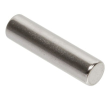 Nascom MN25100 D1/4' x L1' NdFeB Grade N35 Nickel Plated Magnet, Magnetized through Length, Silver