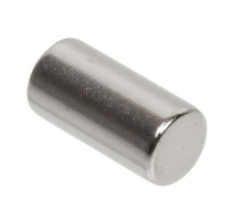 Nascom MN2550 D1/4' x L1/2' NdFeB Grade N35 Nickel Plated Magnet, Silver