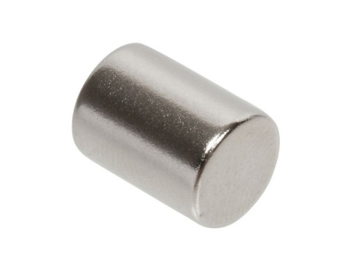 Nascom MN3750 D3/8' x L1/2' NdFeB Grade N35 Nickel Plated Magnet, Silver