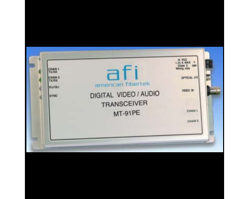 American Fibertek MR-91PE 1 Fiber Video & Ethernet Module Receiver