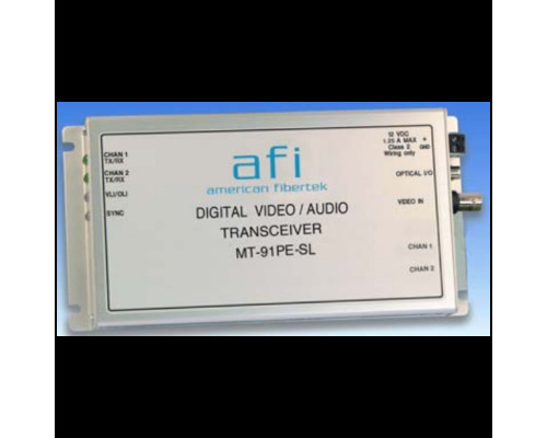 American Fibertek MR-91PE-SL 1 Fiber Video & Ethernet Module Receiver