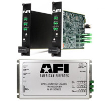 American Fibertek MR-9P555C Triple Multi-protocol Bi-directional Data Module Receiver, 12dB, Multi-Mode