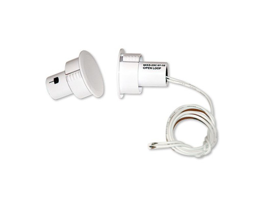 Magnasphere MSS-25C-W 1' Recessed / Concealed Contact with Leads, Open Loop, White, 10 Pack