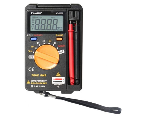 Eclipse Tools MT-1506 3-3/4 digits 3999 Counts Pocket Sized True RMS Auto Range Multimeter with Frequency, Capacitance, Resistance, Diode Tests