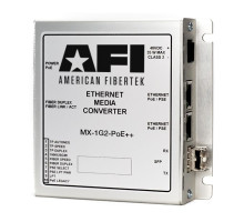 American Fibertek MX-1G2 Media Converter 10/100/1000BASE-X with 2 Open SFP Ports Rack Card