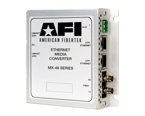 American Fibertek MX-48-LX-1470-SL-SC Ethernet LX Fiber Port 1470nm + 2 RJ45 Ports 10/100/1000 SM 2 Fiber Module