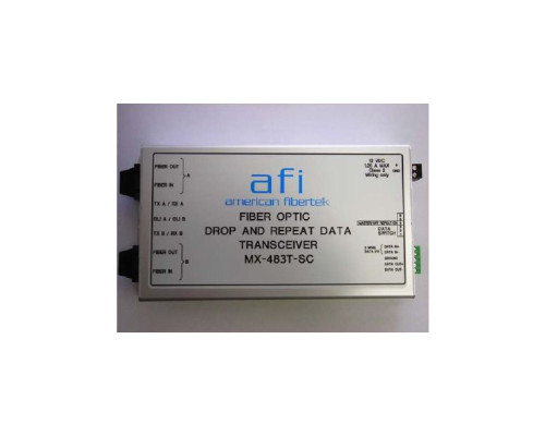 American Fibertek MX-483T-ST 2 Fiber MM RS232 Repeater Module