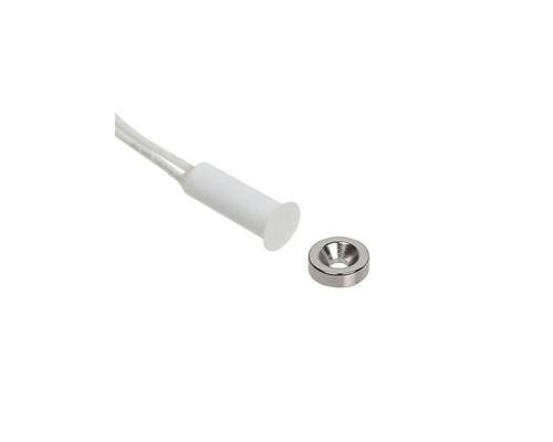 Nascom N115400W-ST N115 White Switch with Nd Bare Magnet MN400 and Flathead Screws