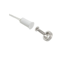 Nascom N1175400W-ST Recessed 3/8' Mini Stubby Press Fit Switch with D0.400' Donut Magnet Wire Leads, White