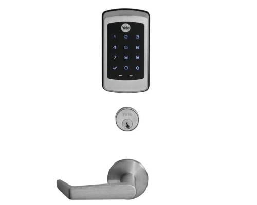 Yale NTM625-ZW2-BSP Mortise Lock with Touchscreen Keypad-Cylinder Override with Thumb turn ZW Module