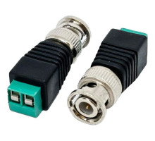 NVT NV-BNCA-2P BNC Male to 2 position screw terminal adapter, for outbound 1 pair cable connection (Qty 2)