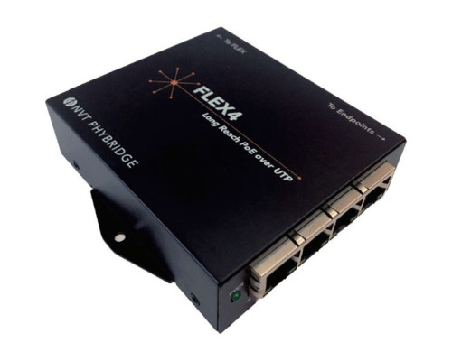 NVT NV-FLX-04 4-Port Long-Reach PoE Over UTP Adapter