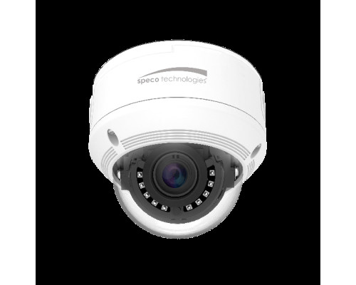 Speco O2VLD7J 2MP IP Outdoor IR Dome Camera with 2.8mm Lens and Junction Box, White