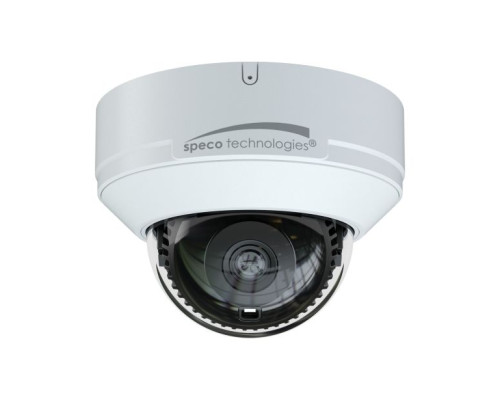 Speco O8VD3 8 Megapixel H.265 IP Dome Camera with IR, 2.8mm Lens, White, NDAA