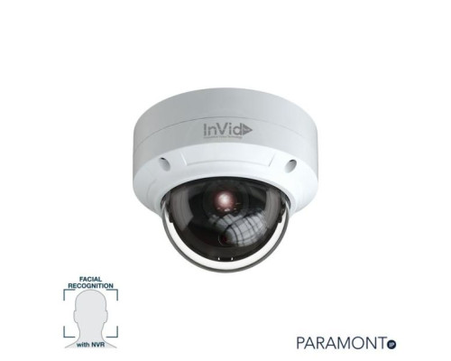 InVid PAR-P5DRIR28F 5 Megapixel Network IP Outdoor Dome Camera, Facial Recognition, 2.8mm Lens