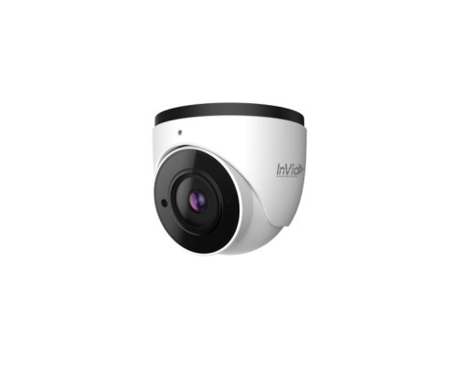 InVid PAR-P8TXIR28-AI 8 Megapixel IP Plug & Play Outdoor IR Turret Camera with 2.8mm Lens, White Housing