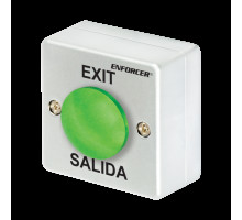 Seco-Larm PB-2618-GQ Green Metal Mushroom Pushbutton Switch, Surface Mount with Backbox