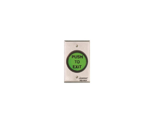 Securitron PB5 Push Button 2' Round, Momentary, DPST, with Light, Single Gang, Red/Green/Handicap