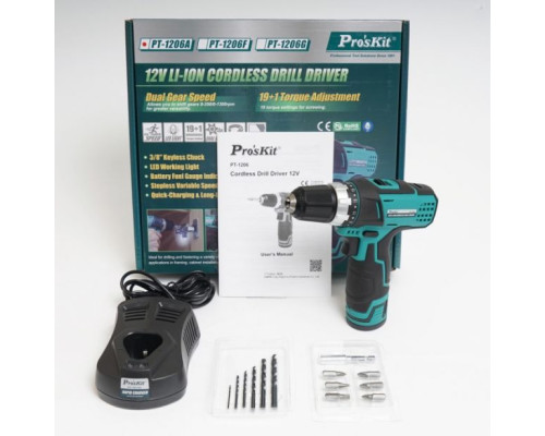 Eclipse Tools PT-1206A 12V Li-Ion Cordless Drill Driver