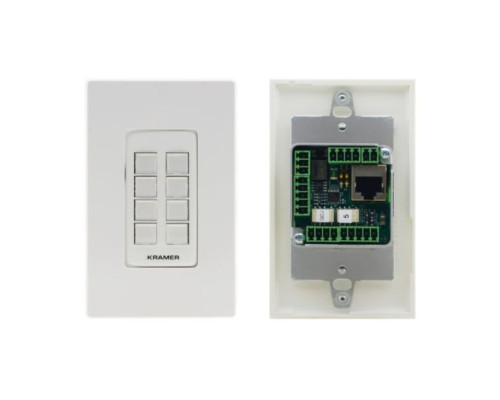 Kramer RC-308-US-D-B 8 Button Ethernet and KNET™ 1 Gang Control Keypad, PoE