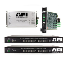 American Fibertek RR-94P599 Four 10 Bit Video and MPD Data/Two Contact Rack Card Receiver, Multi-Mode