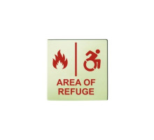 Alpha RSN7041NY 8' x 8' Photo Luminescent Area of Refuge Wall Sign