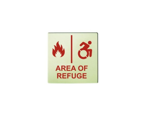 Alpha RSN7041NY 8' x 8' Photo Luminescent Area of Refuge Wall Sign