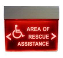 Alpha RSN7090D 120V LED Rescue Sign Red Double