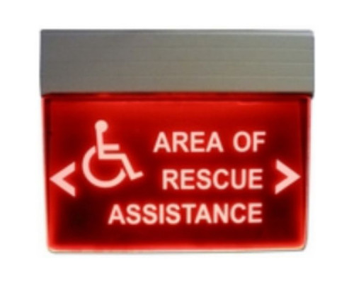 Alpha RSN7090D 120V LED Rescue Sign Red Double