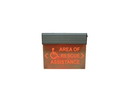 Alpha RSN7090DNY 120V Lighted Area of Rescue Sign, Red, Double Sided