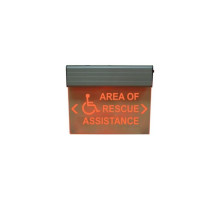 Alpha RSN7090NY 120V Lighted Area of Rescue Sign, Red, Single Sided