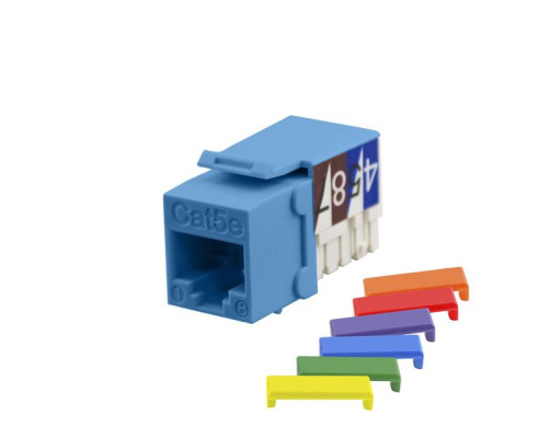 GoSimply Connect S45-3590BL Cat5e Unshielded 90 Degree Keystone Jack Blue