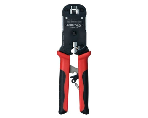 GoSimply Connect S45-C100 Simply45 RJ45 Crimp Tool -  Pass-Through Unshielded & Internal Ground Shielded