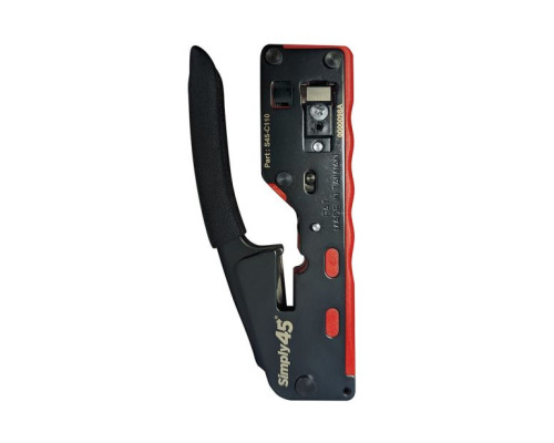 GoSimply Connect S45-C110 Installer Series Dual Cavity Crimp Tool for STP/UTP Standard & Pass-Through RJ45 and RJ11 Connectors -  1EA/BLISTER