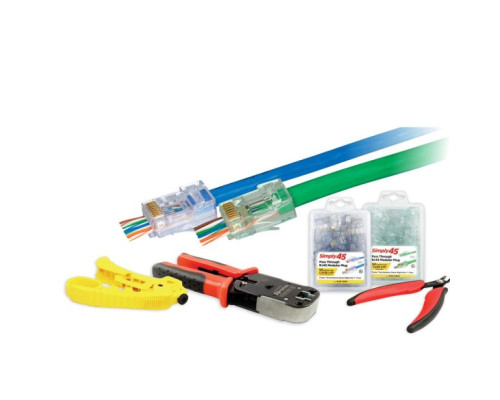 GoSimply Connect S45-PTK56UPass Through Cat5e/6 UTP Starter Kit