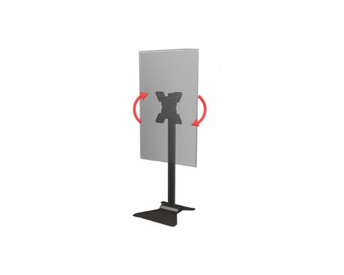 Crimson S55VLP Floor Stand with VESA 400 Adapter and Post-Installation Landscape to Portrait Rotation, Black