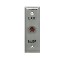 Seco-Larm SD-7101RAEX1Q Red Pushbutton On Stainless-Steel, Slimline Face Plate