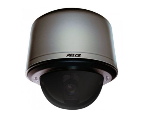 Pelco SD423-PG-E0-X 540 TVL Analog Smoked Indoor /Outdoor Dome Camera, 23X, Light Gray, PAL