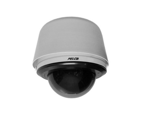 Pelco SD4E29-PG-1-X 540 TVL Day/Night Pendant Standard Clear Network IP PTZ Camera, PAL, 29X, Light Gray