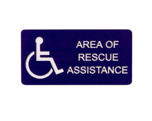 Alpha SI002 Rescue Assistance Sign-Plastic