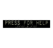 Alpha SIPFHBR 'Press for Help' Sign - Braille