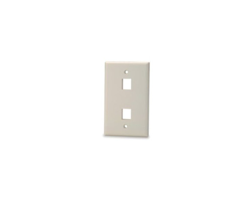 West Penn SKF-2-IV 2 Port Keystone Plate, Ivory, 10pk