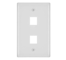 West Penn SKF-2-WH 2 Port Keystone Plate, White, 10pk