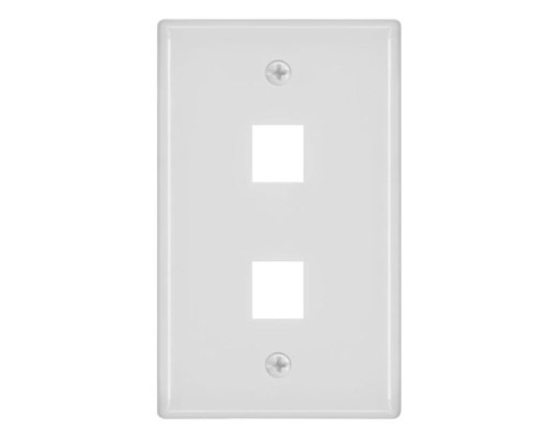 West Penn SKF-2-WH 2 Port Keystone Plate, White, 10pk