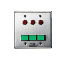 Alarm Controls SLP-3L Three DPDT Latching Switch Monitoring/Control Station