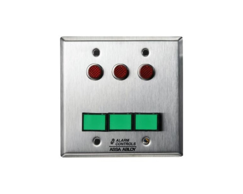 Alarm Controls SLP-3M Three DPDT Momentary Switch Monitoring/Control Station